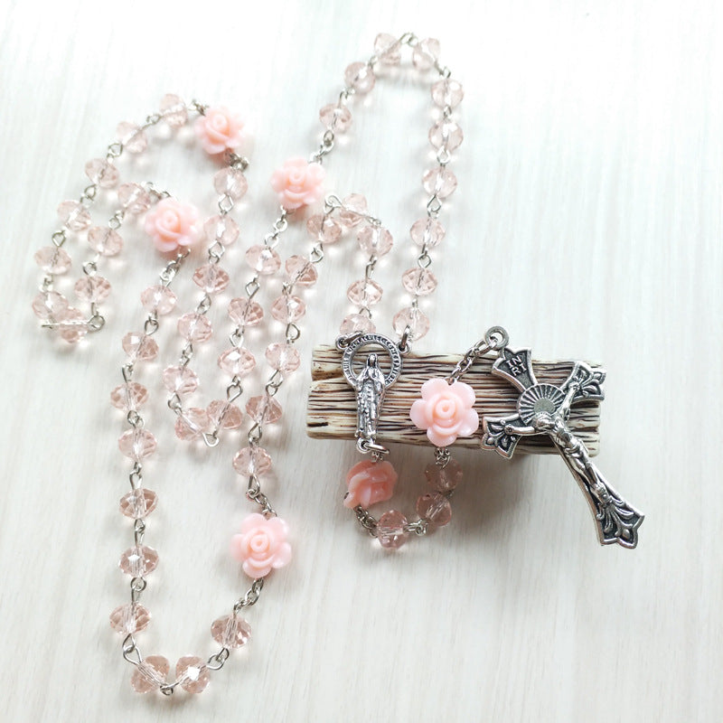 Christ Jesus Cross Necklace Rosary