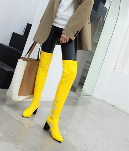 Comfortable And Casual, Thick High-Heeled Long Tube