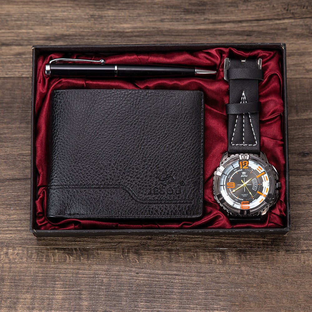 A Men's Luxury Watch Gift Set Wallet Quartz Watch Combination Sets by Maramalive™ in a gift box.