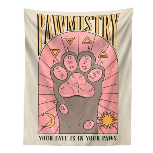 Pawmistry your fate is in your Cat's Claw Tarot Tapestry by Maramalive™.