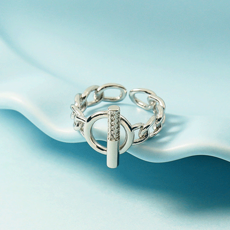 Female Fashion Temperament Micro-set Zirconia Ring