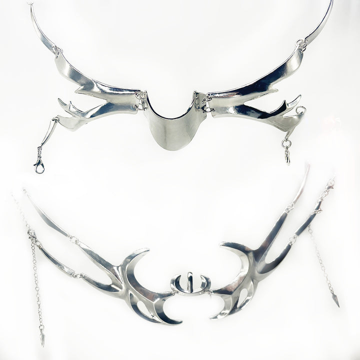 Two Adjustable Irregular Fluid Lip Ring Masks from Maramalive™ on a white background, perfect for dressing up or adding a touch of mystique to your look.