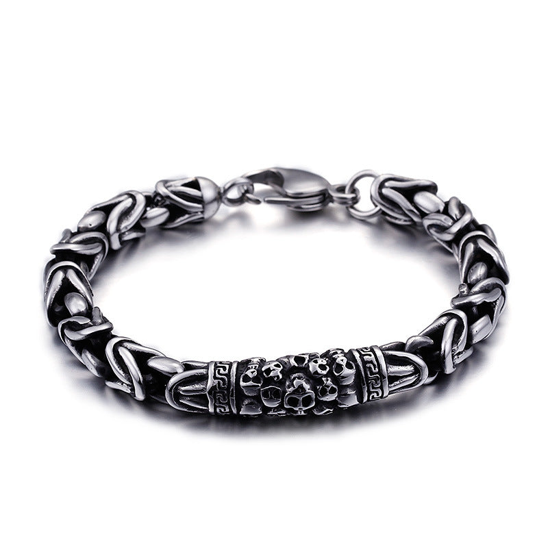 A Bone Collector - Maramalive™ Gothic bracelet with a skull, serving as an occult talisman.