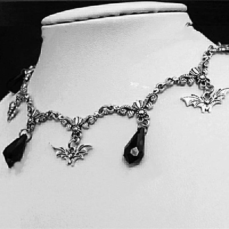 Gothic Bat Necklace Punk Jewelry