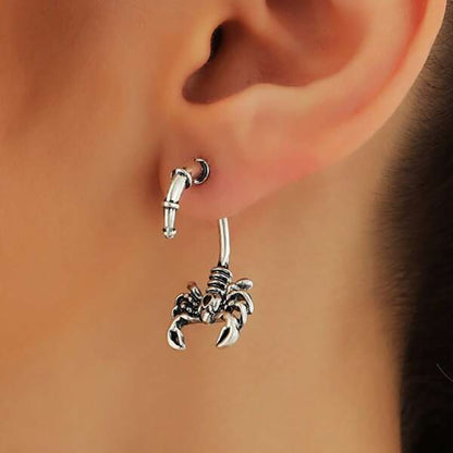 Punk Retro Style Exaggerated Scorpion Earrings 1 Pair