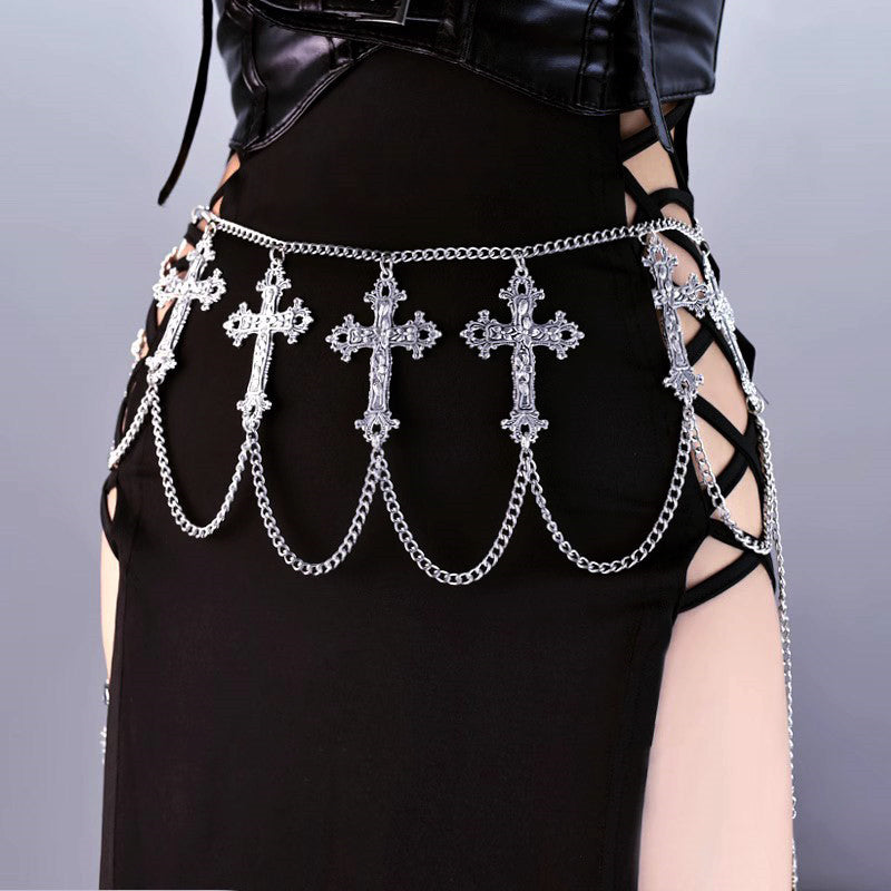 Gothic Nun Cross Waist Chain