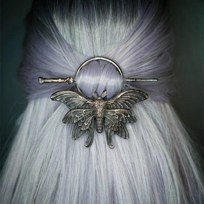 Ladies Headdress Gothic Retro Creative Moth Insect Nordic Style Fashion Personalized Hairpin
