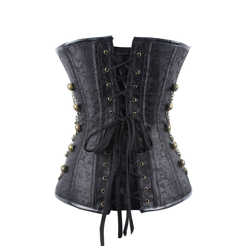 A Vintage Steampunk Corset with gold chains, by Maramalive™.