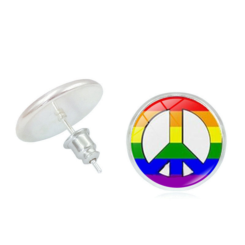 Maramalive™'s Rainbow Color Time Stone stud earrings are the perfect LGBT pride symbol accessory.