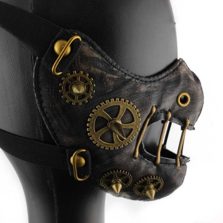 Maramalive™ Steampunk gear mask Grimace with spikes and spikes.