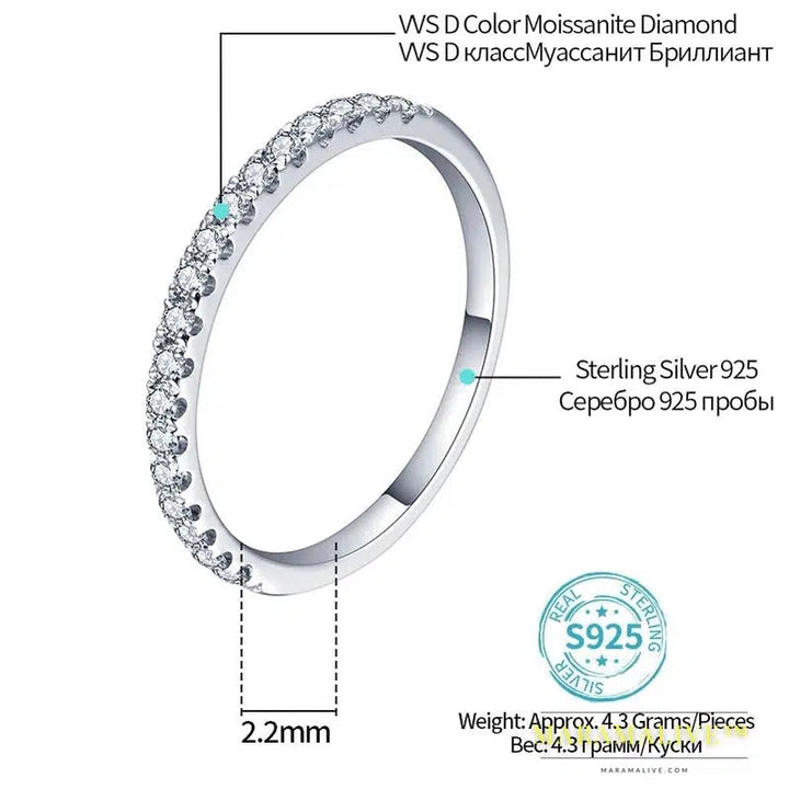 18K Rose Gold Plated Diamond Pass Test Round Excellent Cut Total 0.27 CT Moissanite Ring for Girls Cocktail Jewelry