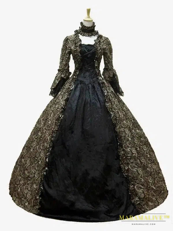 18th Century Medieval Gothic dress Renaissance LACE Dress Masquerade Costume Ball Gown vestido Dresses Plus size S-XXXXXL