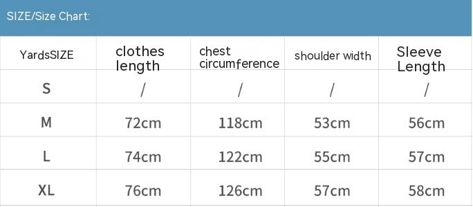 Size chart for Maramalive™ Men's Dark Character Old Washed Long-sleeved T-shirt in Asian sizes, showing measurements in centimeters for M, L, and XL. Includes clothes length, chest circumference, shoulder width, and sleeve length. Size S is not listed.