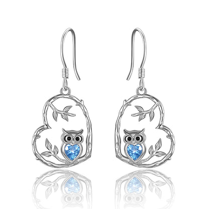 The Maramalive™ Sterling Silver Owl Earrings.