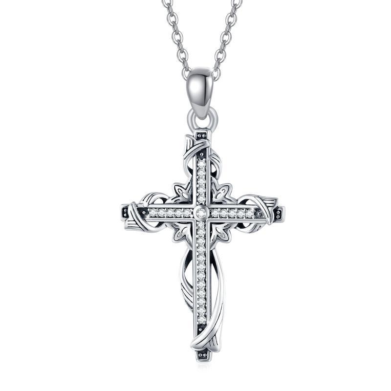 Elegant 925 Sterling Silver Cross Necklace for Women
