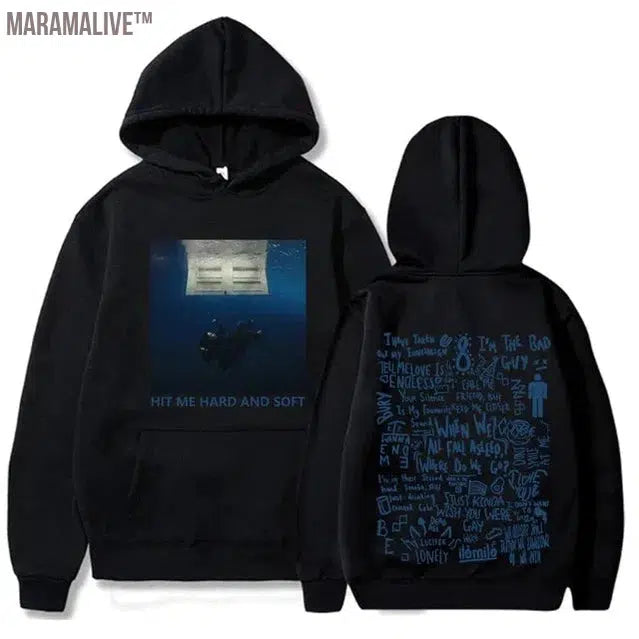 2024 Hit Me Hard and Soft Tour Hoodie Billie Pullover Men Hoodies Sudaderas Male