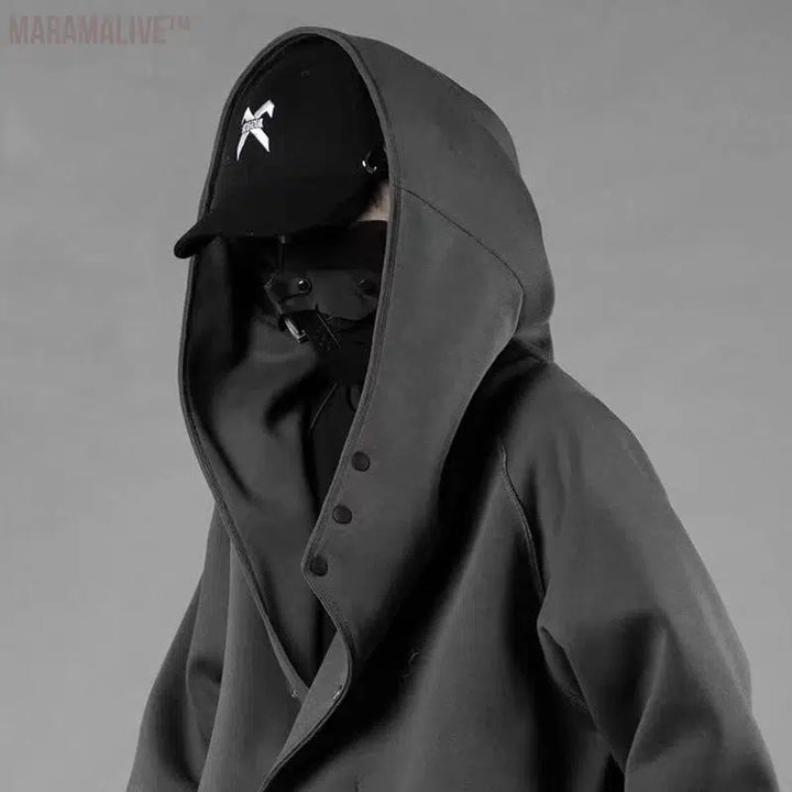 2024 Hoodie Techwear Harajuku Men Sweatshirts Hoodies Hip Hop Functional Streetwear Loose Pullover Oversized