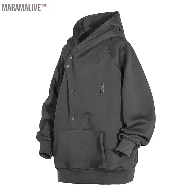 2024 Hoodie Techwear Harajuku Men Sweatshirts Hoodies Hip Hop Functional Streetwear Loose Pullover Oversized