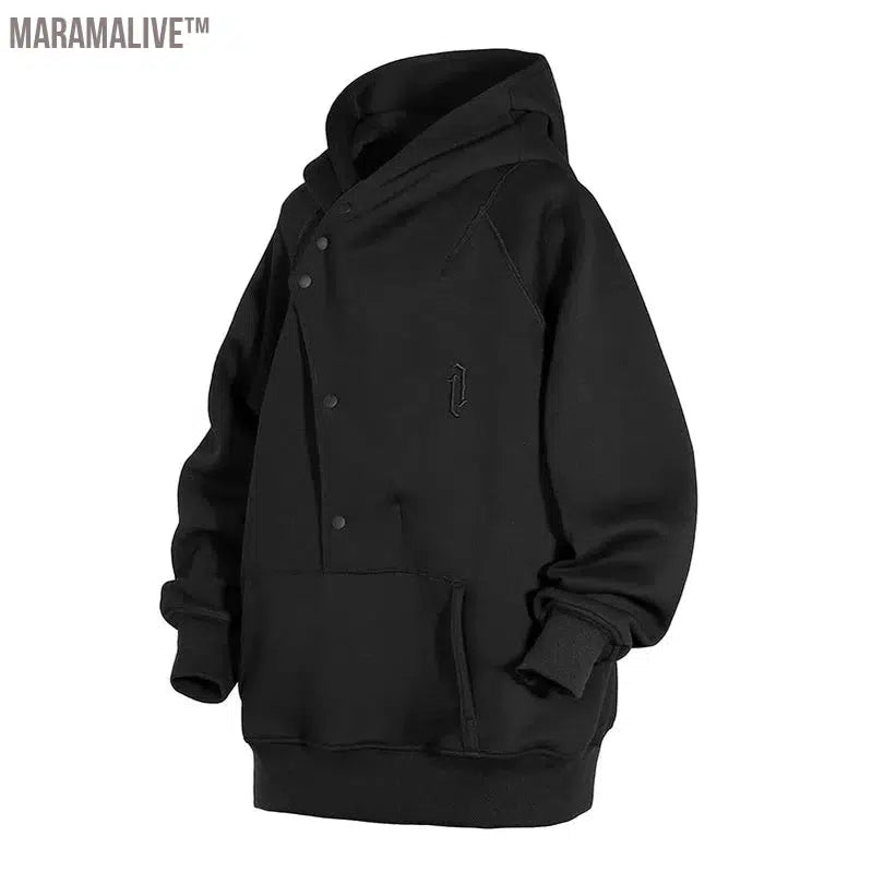 2024 Hoodie Techwear Harajuku Men Sweatshirts Hoodies Hip Hop Functional Streetwear Loose Pullover Oversized