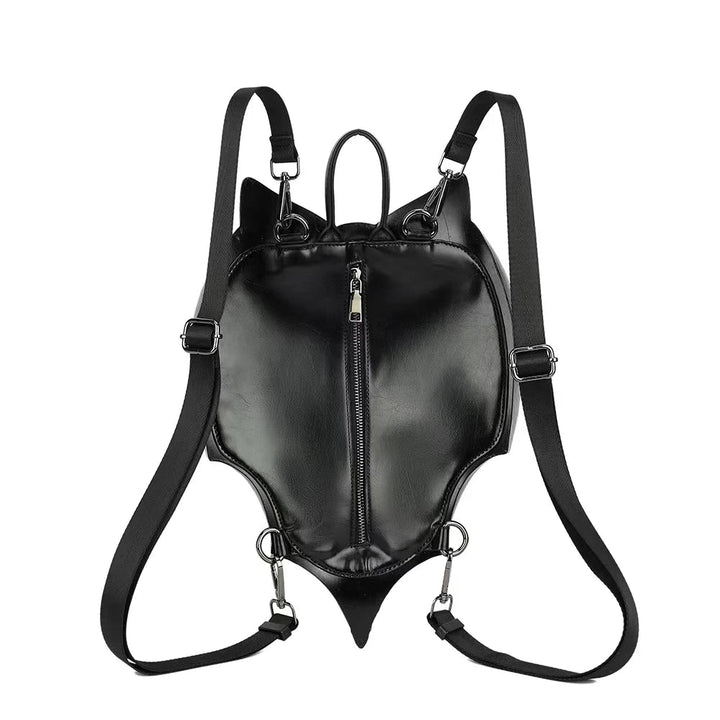 2024 Latest New Girl Gothic Black Bat Shaped Halloween Backpack Handbag High Quality Bags