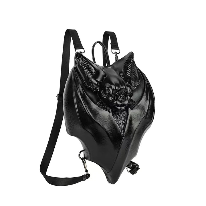 2024 Latest New Girl Gothic Black Bat Shaped Halloween Backpack Handbag High Quality Bags