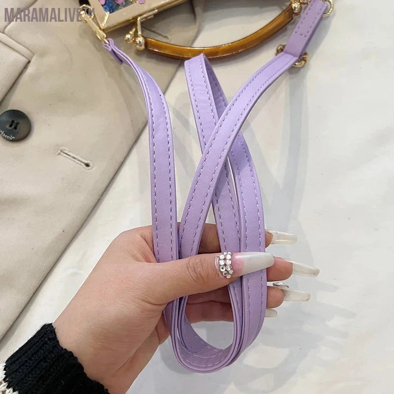 2024 New Fashion Women Evening Clutch Metal Glitter Sequin Purple Gold Chain Shoulder Bags Luxury Designer Wedding Prom Handbags