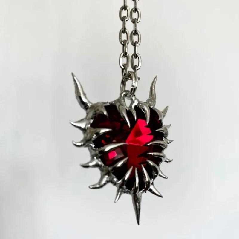 2024 Unique Thorn Heart Necklace - Vintage European & American Gothic Hip-Hop Jewelry