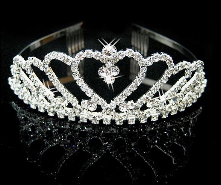 Princess crown hair pin bride wedding ornaments