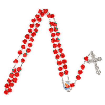 Rose Rosary Necklace