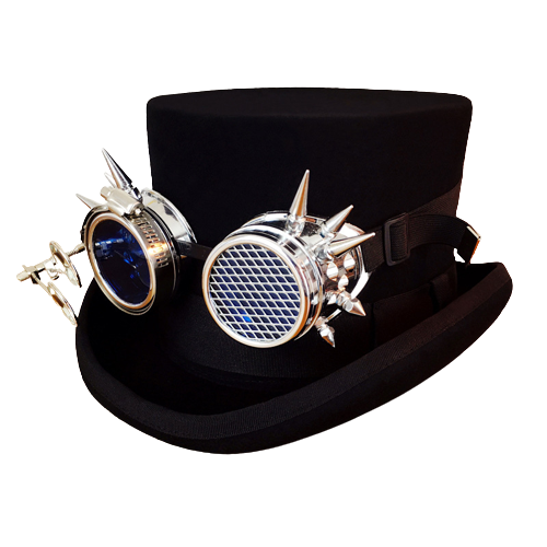 A Steampunk creative retro top hat and goggles lamp by Maramalive™.