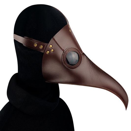 A man wearing a brown Steampunk Plague Mask by Maramalive™.