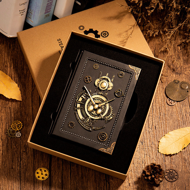 Maramalive™ Personality steampunk creative notebook with gears and eiffel tower.