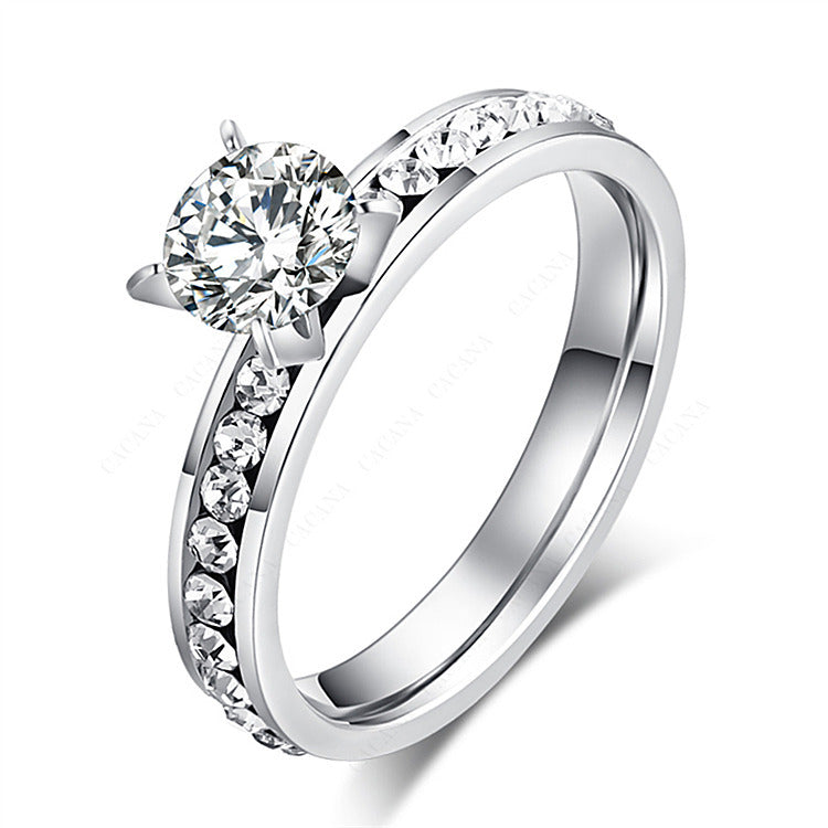 Women's fashion design full diamond ring