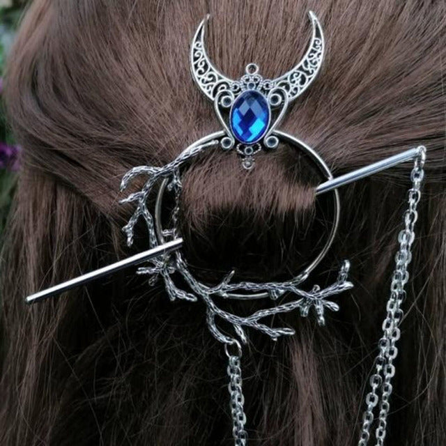 Unique Viking Black Oversized Crow Hair Clip Accessories