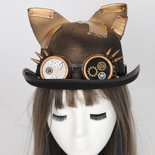 Maramalive™ Steampunk Top Hat Halloween Cos Cat Ears.