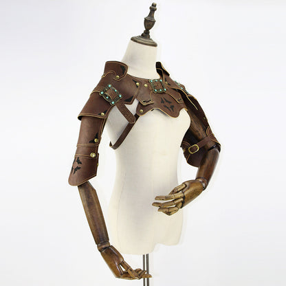 A Maramalive™ mannequin wearing a Steampunk shawl vest.