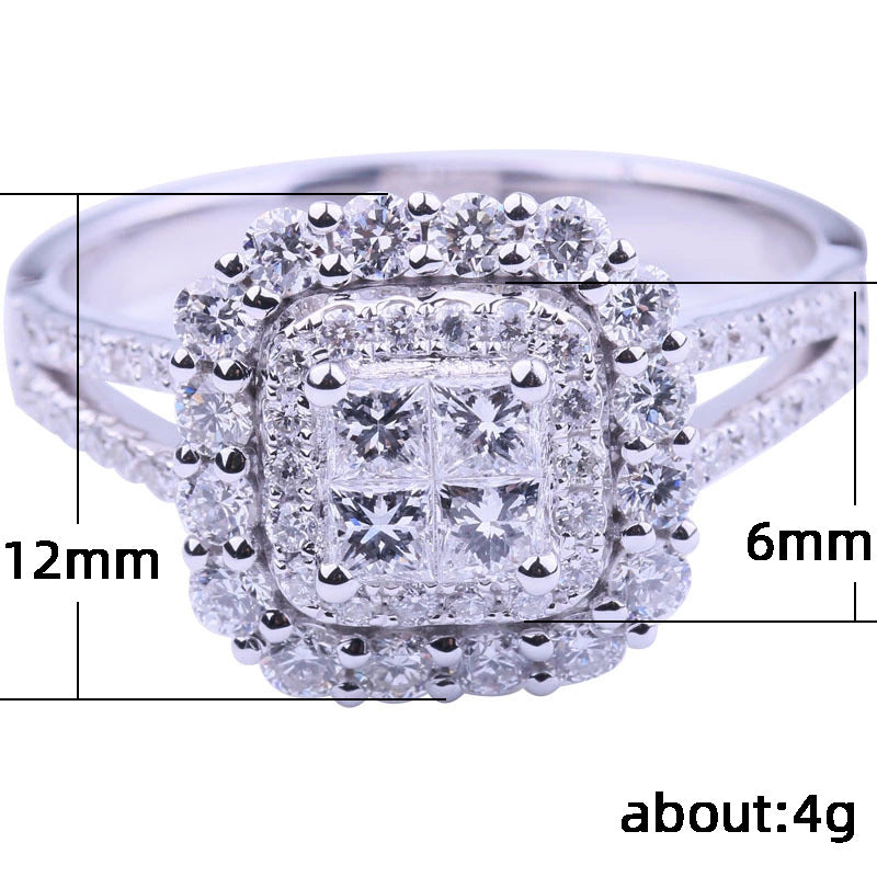 Micro-set Rhinestone Wedding Ring