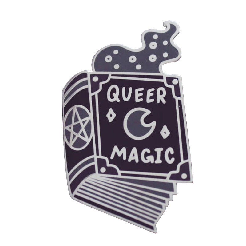 Gothic Maramalive™ Queer Magic Brooch Shadow Book Badge Gothic Art Accessories.