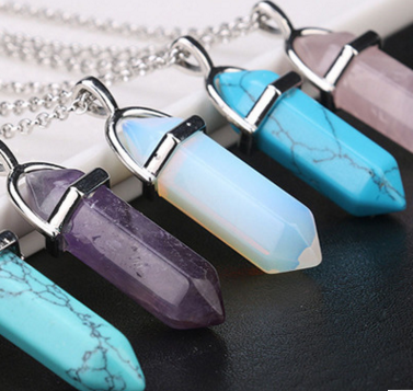 A group of Maramalive™ Crystal Pendants on a silver chain.