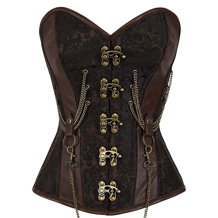 A Maramalive™ Steampunk Chain Shapewear Vest - Retro Gothic Corset