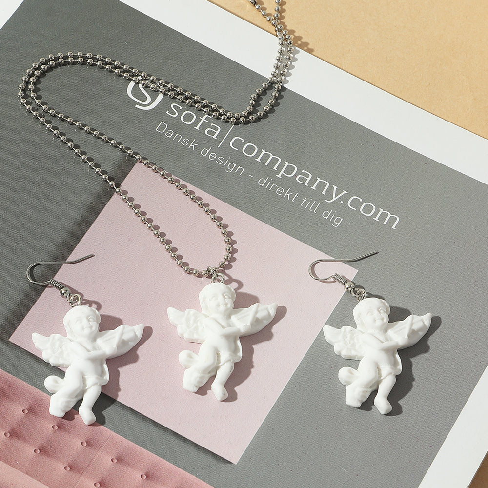 A Simple All-match Jewelry Set with angel figurines, branded as Maramalive™.