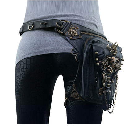 A woman is holding a Maramalive™ Steampunk Industry One Shoulder Messenger Bag For Adventurers.