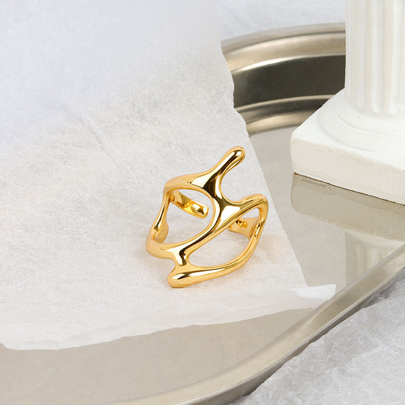 Simple And Versatile Light Luxury Punk Ring Ring