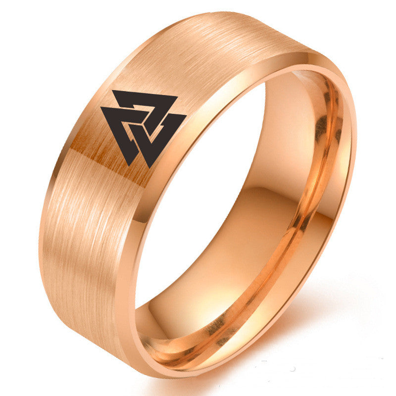 Stainless Steel Viking Odin Symbol Ring