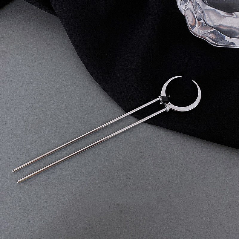 Crescent Metal U-shaped Hair Pin Simple Modern