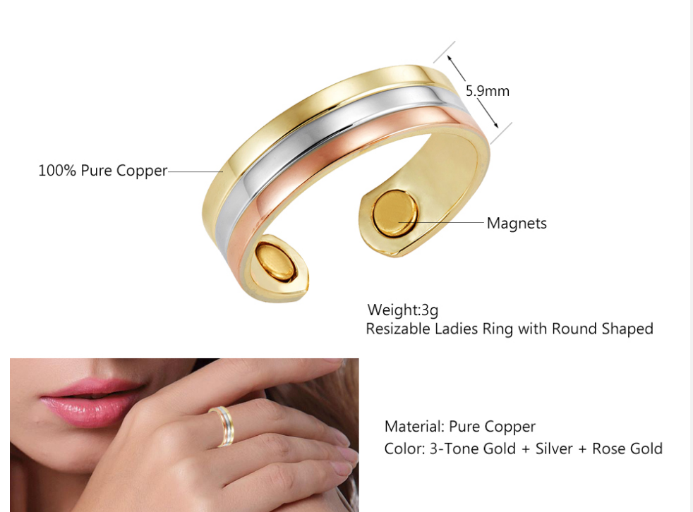 Pure copper magnetic ring