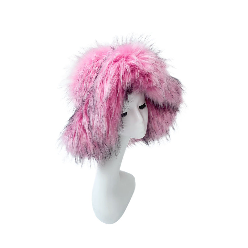 Warm Environmental Protection Fur Raccoon Fur Thickened Autumn And Winter Personalized Punk Hat