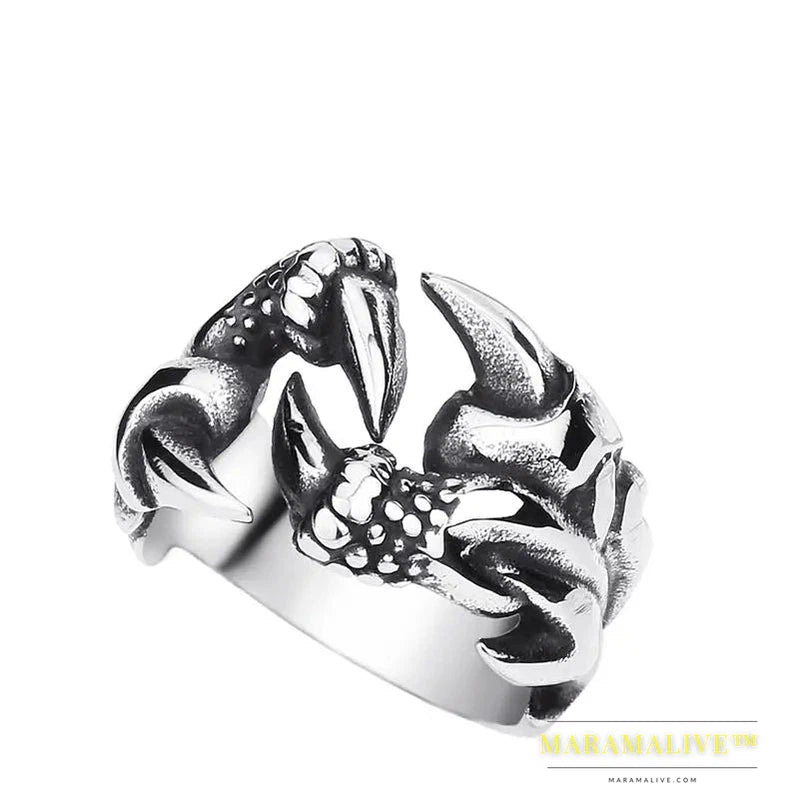 316L Stainless Steel ring Dragon Claw Ring for Men Fashion Jewelry Biker Trendy