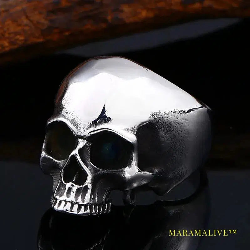 316L stainless steel Vintage skull men's ring punk party rock high quality jewelry gift