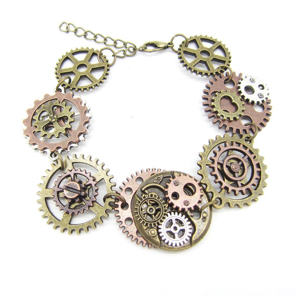 A Multi Gears Steampunk Bracelet A Must Have For Any Steampunk Enthusiast with gears on it by Maramalive™.